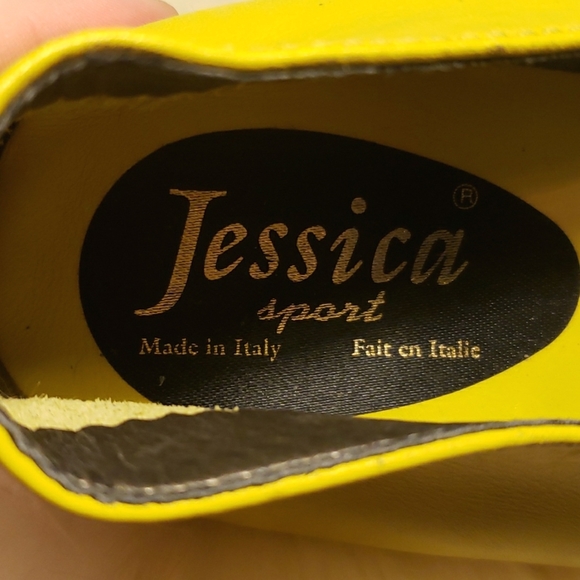 Vintage Yellow Italian Leather Loafers - Picture 7 of 7